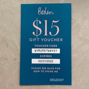 ***FREE*** Boden Mini Baby Boden $15 birthday gift voucher